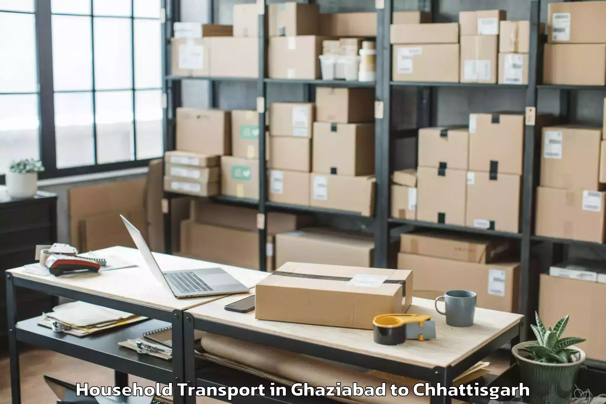 Easy Ghaziabad to Udaipur Dharamjaigarh Household Transport Booking